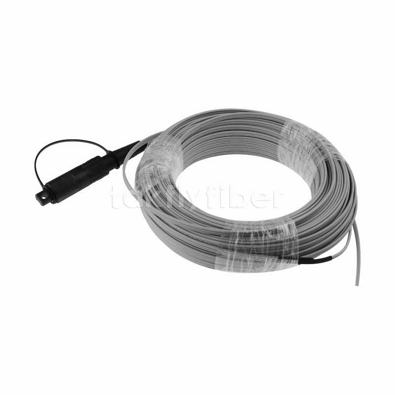 1 lõi Optitap được xác định trước SC / APC Hình 8 FTTH Cáp thả sợi quang Pigtail 40M G657A LSZH 0.25μd áo khoác ma sát thấp với dây thép tin nhắn galvanized 1.0mm