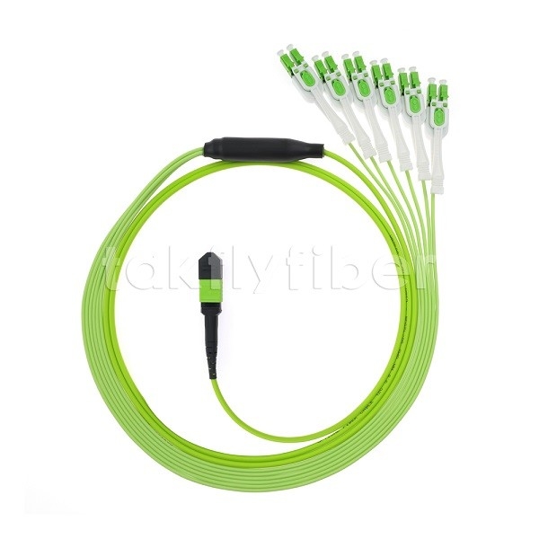 MPO / MTP Nam hoặc nữ OM5 Cáp vá sợi quang 12F LC APC DX Uniboot
