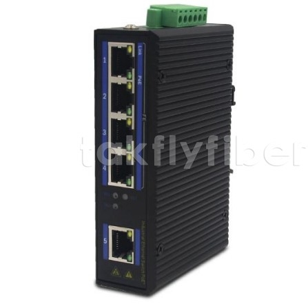 Chuyển đổi PoE cấp công nghiệp 4 cổng 10/100Mbps PoE + 1 cổng 10/100Mbps Ethernet