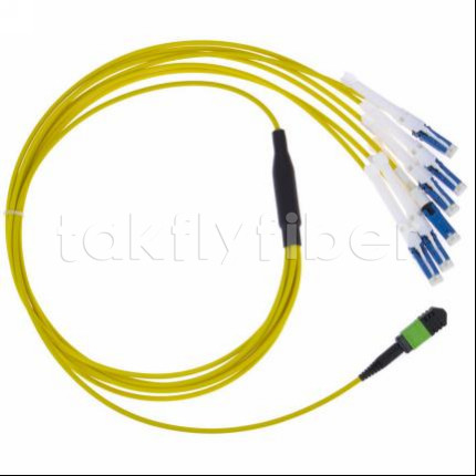 Cáp vá MPO-CS bền cho mạng viễn thông Mất sự tương tác ≤0.3dB Chiều kính sợi 50/125