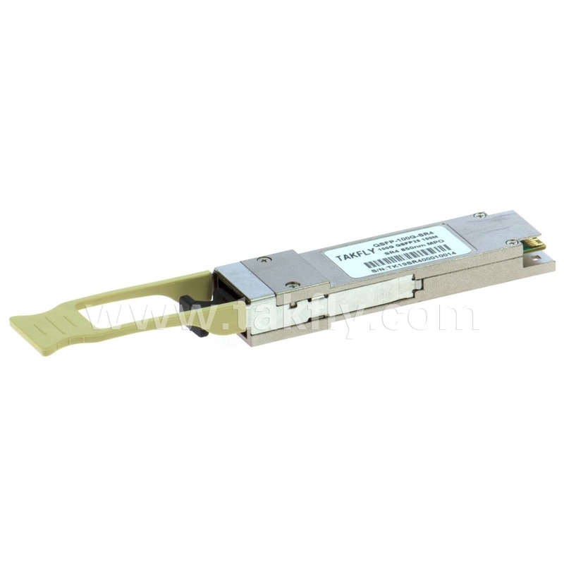 100Gbps QSFP28 SR4 850nm 100m MPO với DDM Transceiver Tối đa 27.952 Gbps Tỷ lệ dữ liệu mỗi kênh