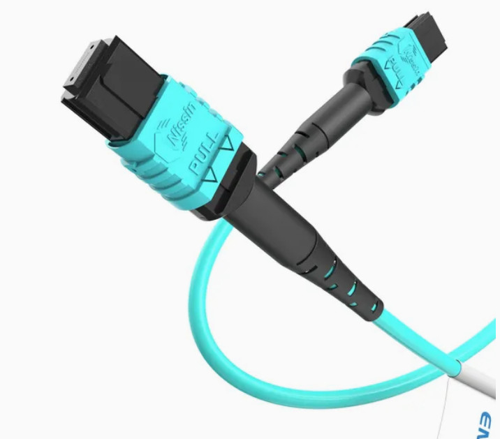 MTP tương thích Om3 MPO đến MPO Cáp sợi quang cho Qsfp + Transceivers Truyền thông 5g loại B