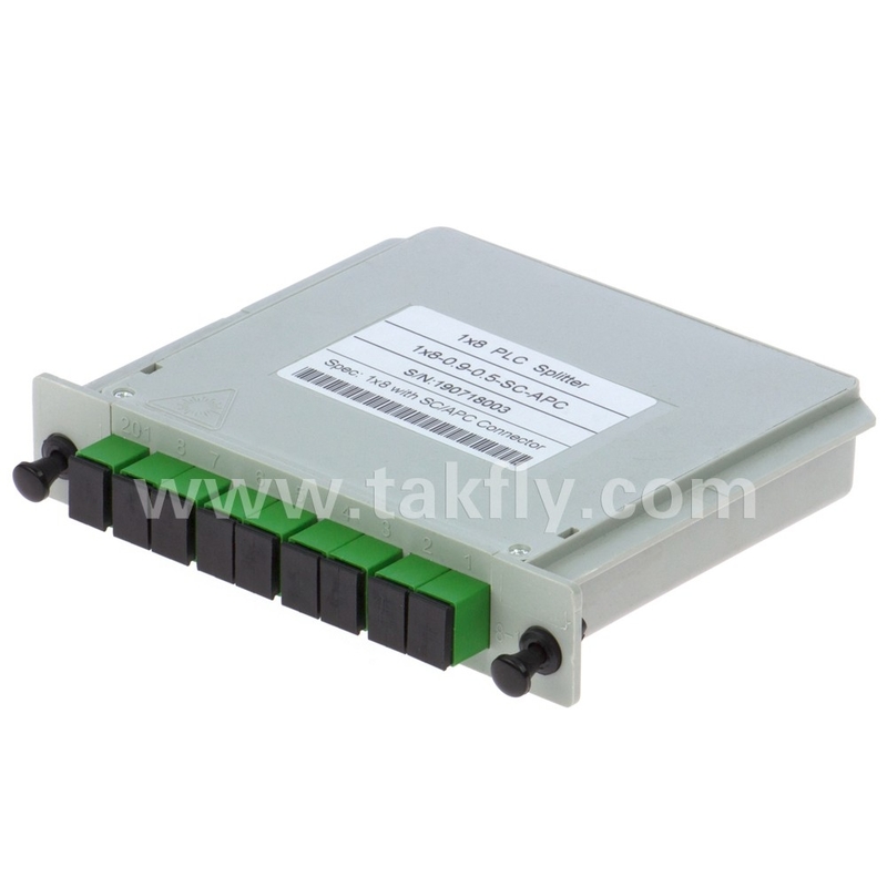 1 * 8 chế độ đơn G657A1 Fiber Casette Type LGX PLC Splitter với kết nối Sc / APC Độ tin cậy và ổn định cao