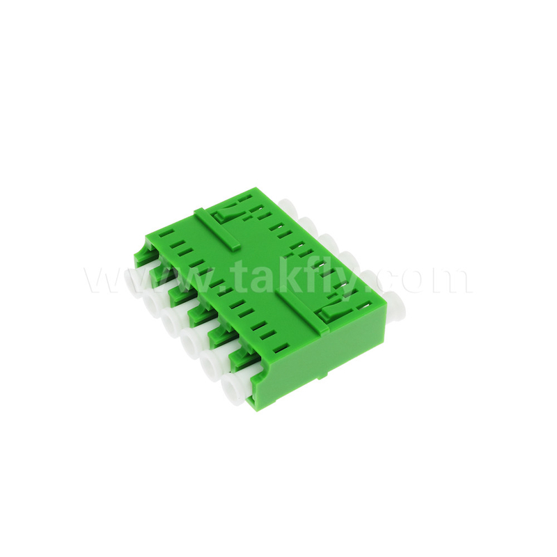 LC/APC 6 Ways Adapter, SM OS2, Xanh, Không có Flange Mode đơn cho mạng