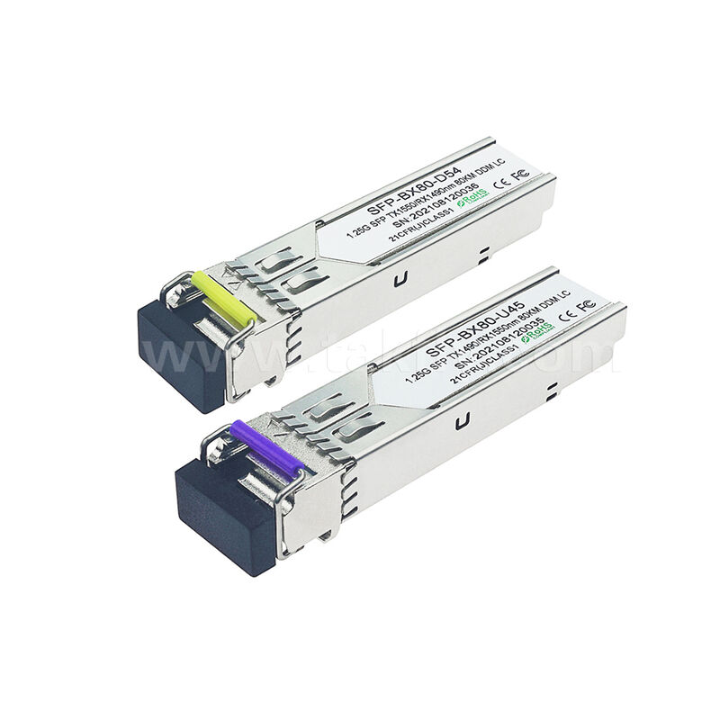 SFP 1.25gbps 80km LC Reach Tx1490nm/Rx1550nm Bi-Directional Optical Transceiver cho trung tâm dữ liệu FTTX
