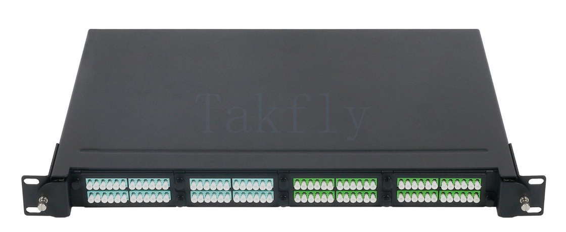 1U 19 "MPO / MTP High-Density Patch Panel 4 khe băng cassette, Rack-Mount