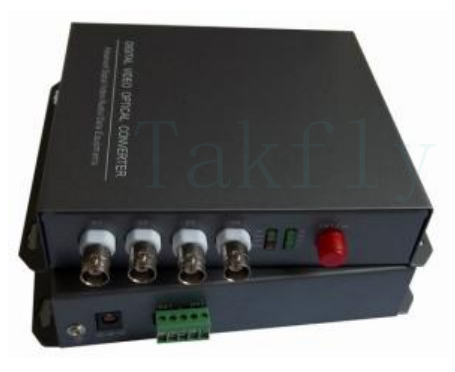 Chuyển đổi quang học video kỹ thuật số 4CH 2 Video + 1-2 RS485 Dữ liệu qua Sợi duy nhất