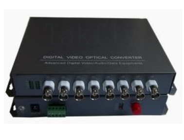 Chuyển đổi quang học video kỹ thuật số 8 kênh   hiệu quả về chi phí, đường dài, video không nén với dữ liệu RS485 qua sợi duy nhất