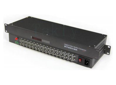 Bộ chuyển đổi quang video kỹ thuật số 32CH - 32 video + 1 dữ liệu RS485 qua sợi quang đơn