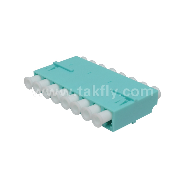LC 8-Way Adapter 8 trong 1 LC Duplex, High-Density Fiber Adapter, Loss Insertion thấp, cho Trung tâm dữ liệu & FTTx High-Density Patching